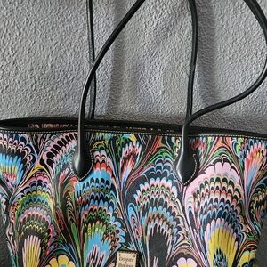 Dooney & Bourke Multicolor Feather Tote